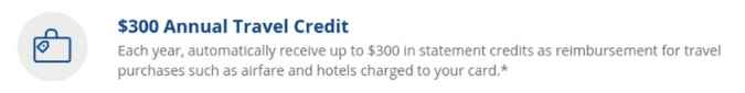 chase 300 travel credit