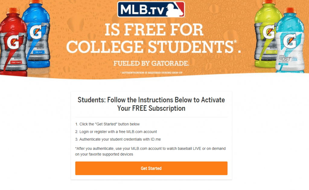 Free MLB.TV Subscription For College Students Doctor Of Credit